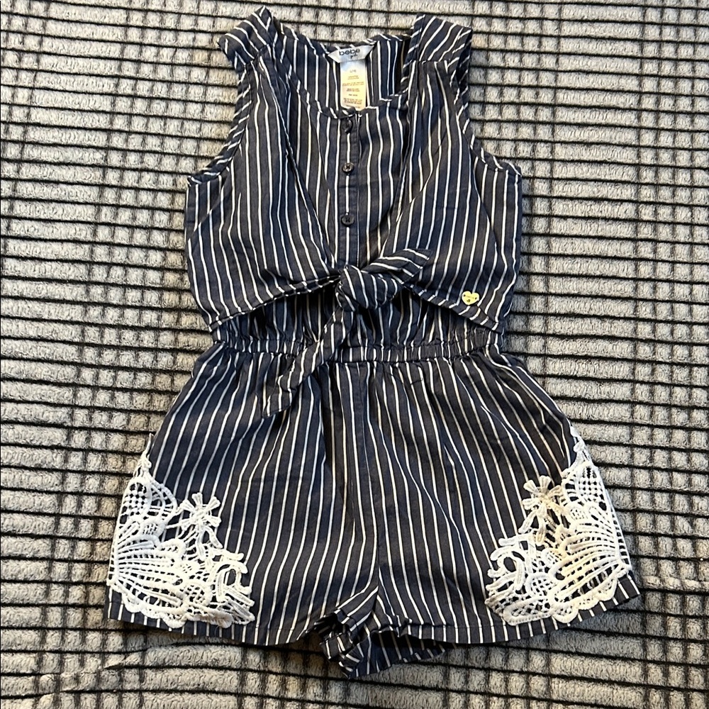 New Bebe Striped Romper (Girls L/14)